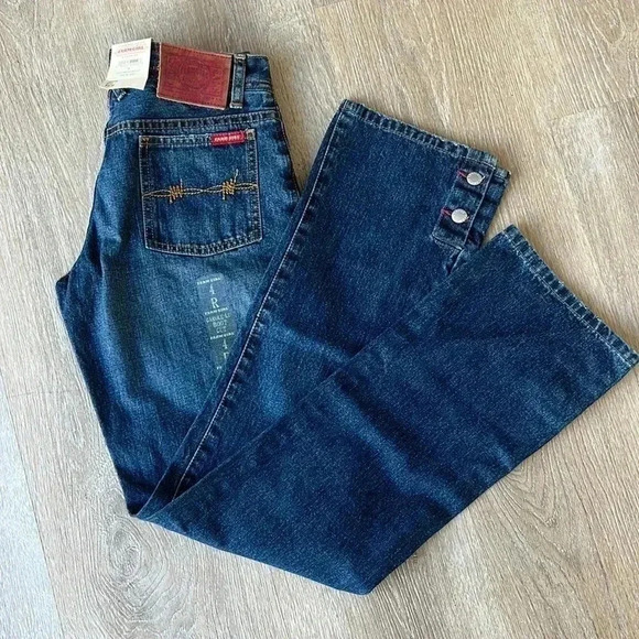 FARM GIRL & FEED Co. Carole-Lu low rise Boot Cut denim jeans women size 4R x 32 - Picture 2 of 16